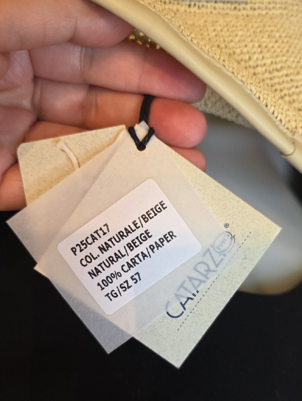 NWT CATARZI 1910 ITALY Packable Beige Straw Sun Hat - Women's Beach Hat P25CAT17 - Picture 4 of 8